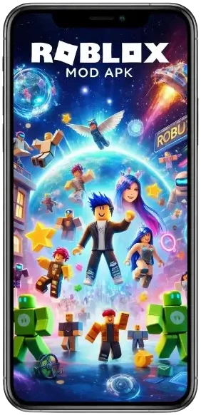 Roblox Mod APK mobile app preview on smartphone screen