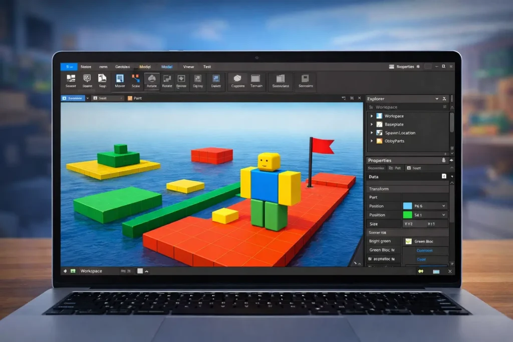 Building an obby in Roblox Studio